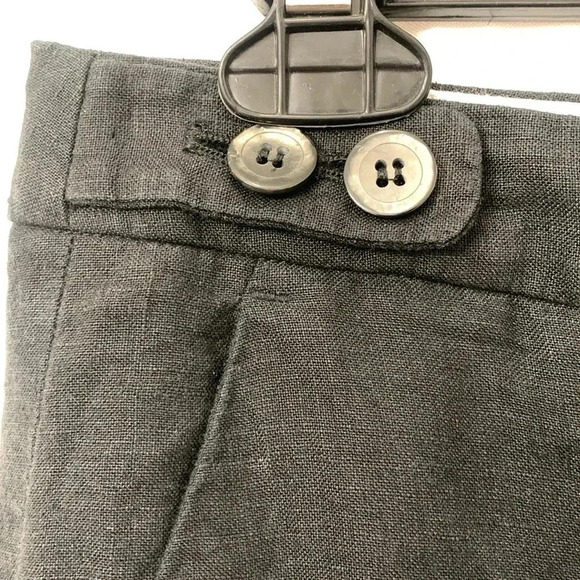Women’s Talbots Windsor Straight leg Linen Pants Size 6 Black EUC - Picture 6 of 10
